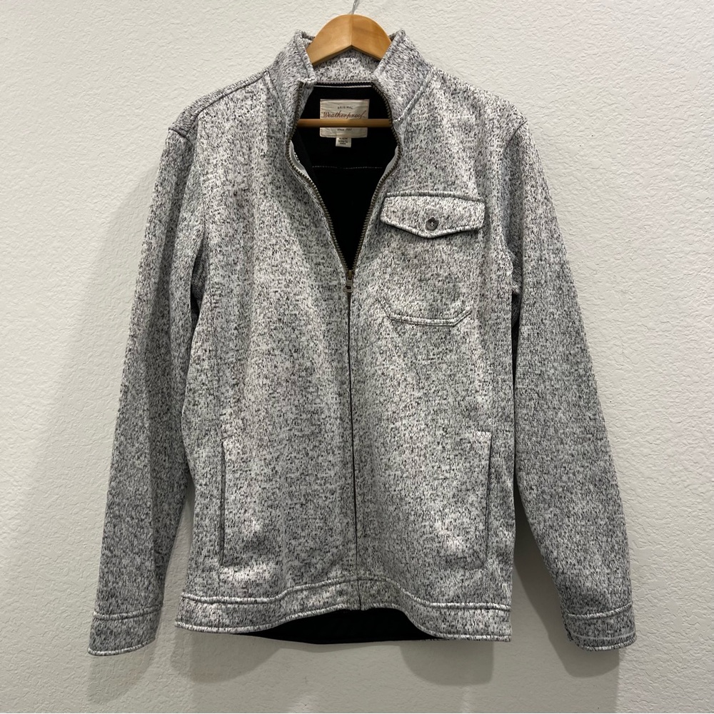 Men’s Weatherproof Vintage Zip front‎  Gray Jacket with pockets Size Small